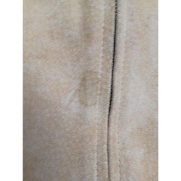 Vtg Terry Lewis Classic Luxuries Beige 100% Leather Zip Jacket L - Picture 9 of 12